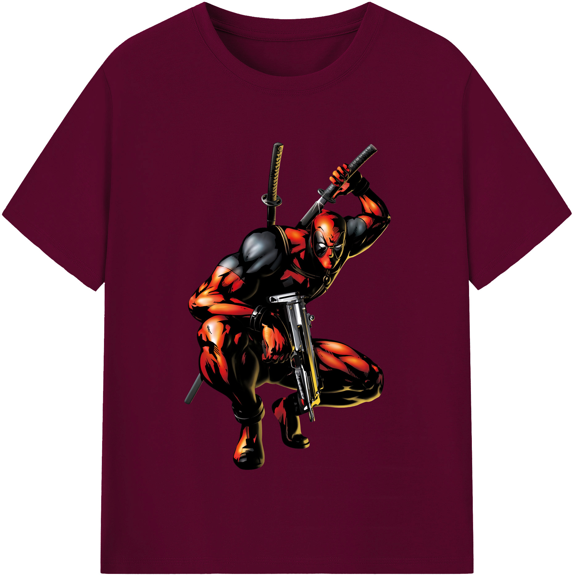 （画像用） Deadpool デッドプール レディースカジュアルプリントTシャツ（綿100％）